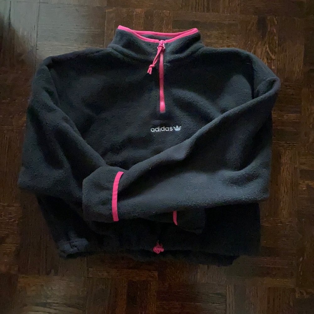 Crop top zip up sweater adidas original